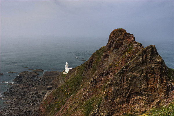 Hartland Point Lighthouse Picture Board by Mike Gorton
