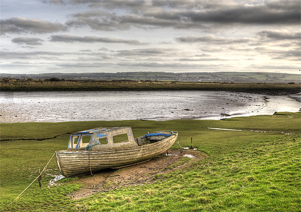 Decaying Boat on Braunton Burrows Picture Board by Mike Gorton