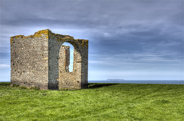 Hartland Ruin and Lundy Picture Board by Mike Gorton