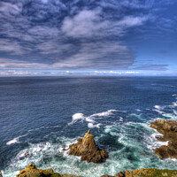 Buy canvas prints of Majestic Waves Crashing Against Lands End Rock by Mike Gorton