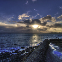 Buy canvas prints of Pendennis sunset by frank martyn