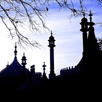 Buy canvas prints of Royal Pavilions Silhouette by Stephanie Chapman