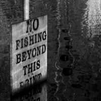 Buy canvas prints of No fishing by macaulay sanders