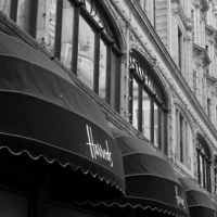 Buy canvas prints of Harrods shop front by macaulay sanders