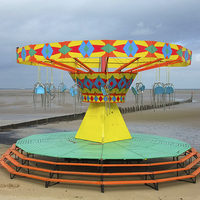 Buy canvas prints of Cleethorpes fairground roundabout by Audrey Walker