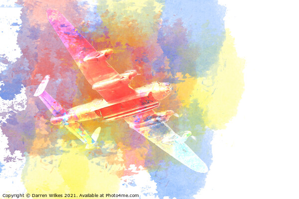 Avro Lancaster Art design Picture Board by Darren Wilkes