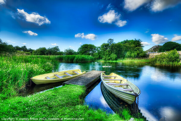 Llyn Padarns Boats Llanberis  Picture Board by Darren Wilkes