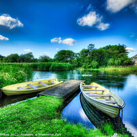 Buy canvas prints of Llyn Padarns Boats Llanberis  by Darren Wilkes