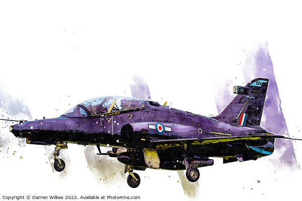 Hawk T2 Art Picture Board by Darren Wilkes