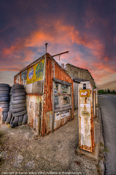 Abandoned Petrol Station Llanrug Wales Picture Board by Darren Wilkes