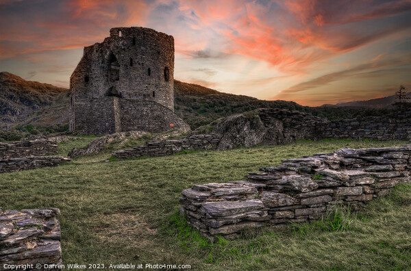 Dolbadarn Castle Snowdonia Picture Board by Darren Wilkes