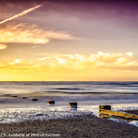 Buy canvas prints of Rhyl Beach Sunset North Wales by Darren Wilkes