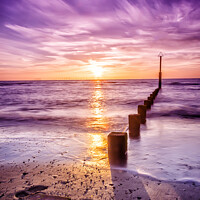 Buy canvas prints of Rhyl North Wales Sunset by Darren Wilkes