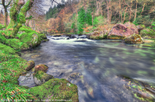 River Llugwy Betws Y Coed Snowdonia Picture Board by Darren Wilkes