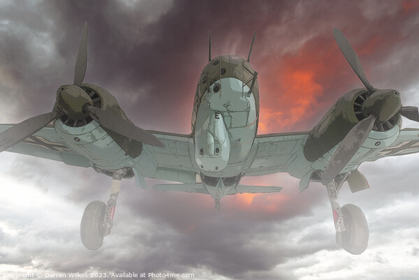 Junkers Ju 88R-1 German combat aircraft Picture Board by Darren Wilkes