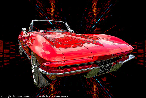 Iconic Americana 1964 Chevrolet Corvette Picture Board by Darren Wilkes