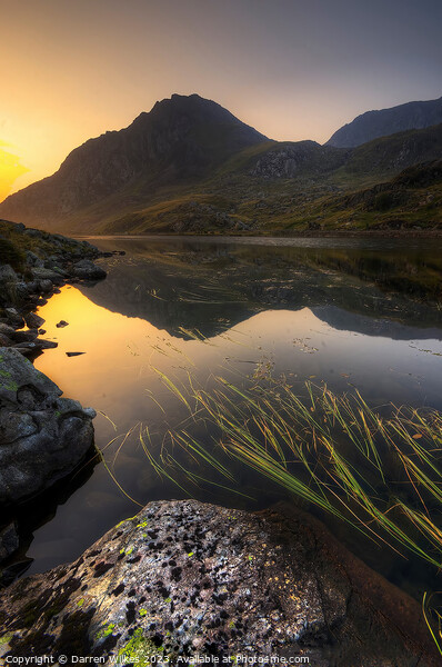 Serene Sunrise Over Snowdonia Picture Board by Darren Wilkes