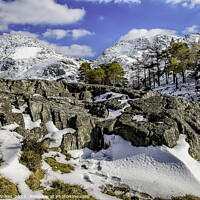 Buy canvas prints of Snow On Tryfan Mountain Snowdonia Wales by Darren Wilkes