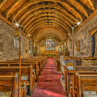 Buy canvas prints of Finding Peace in Meliden Church by Darren Wilkes