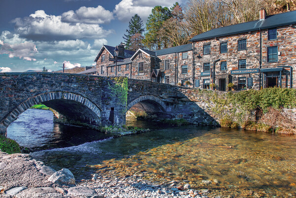 Beddgelert Stone Bridge - Snowdonia Wales  Picture Board by Darren Wilkes