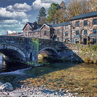 Buy canvas prints of Beddgelert Stone Bridge - Snowdonia Wales  by Darren Wilkes