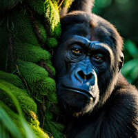 Buy canvas prints of Majestic Gorilla Staring into the Camera by Darren Wilkes