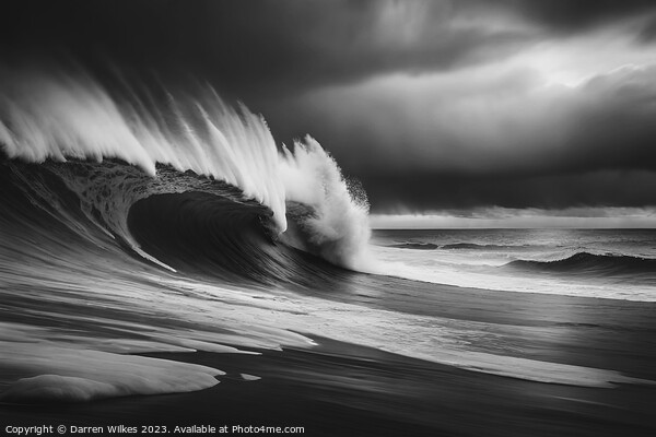The Monstrous Beauty of Ocean Waves Picture Board by Darren Wilkes