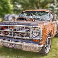 Buy canvas prints of "Timeless Beauty: A Vintage Dodge  by Darren Wilkes