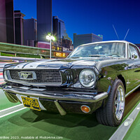 Buy canvas prints of 1966 Ford Mustang Black by Darren Wilkes