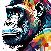 Buy canvas prints of Abstract Gorilla Artistic Illusion by Darren Wilkes