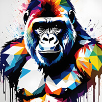 Buy canvas prints of  Engaging Abstract Gorilla Artwork by Darren Wilkes