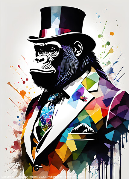Dapper Gorilla Maestro Picture Board by Darren Wilkes