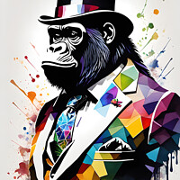 Buy canvas prints of Dapper Gorilla Maestro by Darren Wilkes