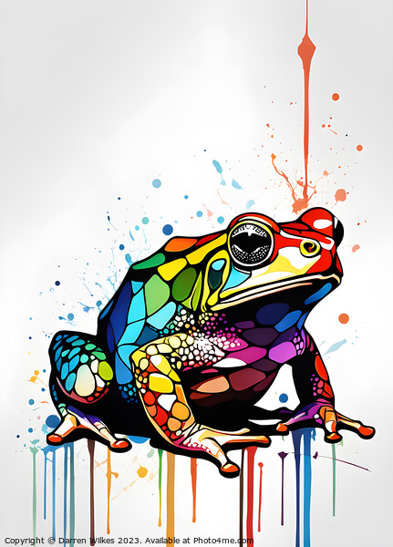 Abstract Multi shaped and coloured Frog  Picture Board by Darren Wilkes