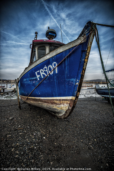 Abandoned Boat Conwy Harbour Picture Board by Darren Wilkes