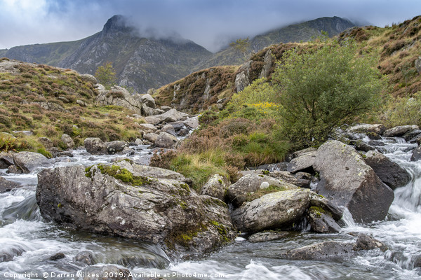 Cwm Idwal Mountains Snowdonia Picture Board by Darren Wilkes