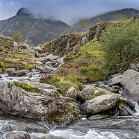 Buy canvas prints of Cwm Idwal Mountains Snowdonia by Darren Wilkes