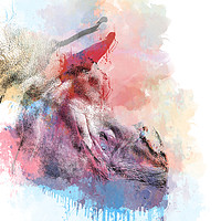 Buy canvas prints of Greater One Horned Rhino Digital Art by Darren Wilkes