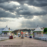 Buy canvas prints of Stormy Drama at Bangor Pier by Darren Wilkes