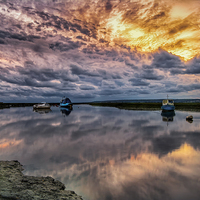 Buy canvas prints of Penclawdd Sunset by tim jones