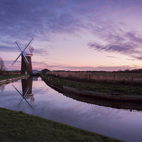 Buy canvas prints of Horsey Mill At Sunset by Matthew Dartford