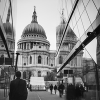 Buy canvas prints of On Reflection at St Pauls by Matthew Dartford