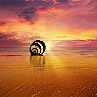 Buy canvas prints of Mary's Shell at Cleveleys  beach by Guido Parmiggiani