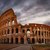 Buy canvas prints of Colosseum, coliseum at sunset by Guido Parmiggiani