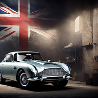 Buy canvas prints of Aston Martin DB5 from 007 by Guido Parmiggiani