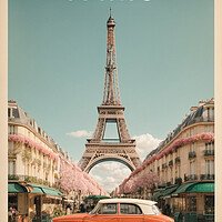 Buy canvas prints of Paris 1950S Poster Picture by Guido Parmiggiani