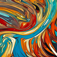 Buy canvas prints of Colorful abstract painting with many different colors by Guido Parmiggiani