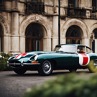 Buy canvas prints of Historic Jaguar E-type by Guido Parmiggiani