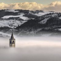 Buy canvas prints of Montorsello fog by Guido Parmiggiani