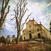 Buy canvas prints of Church Levizzano in autumn, Modena Italy by Guido Parmiggiani